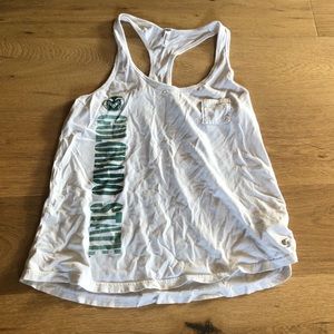 Women’s CSU rams white tank top